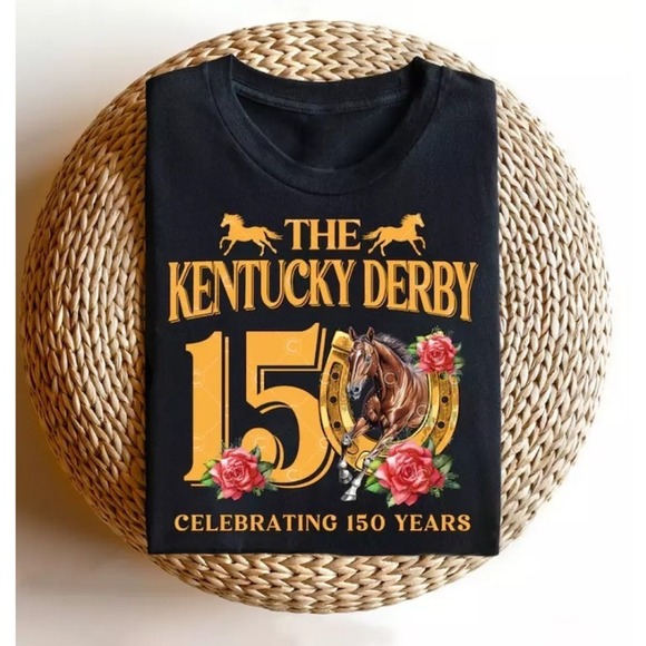 Michelle
L Other - Kentucky Derby 150th Anniversary T Shirt Horse Racing Fan Gift Retro Tee